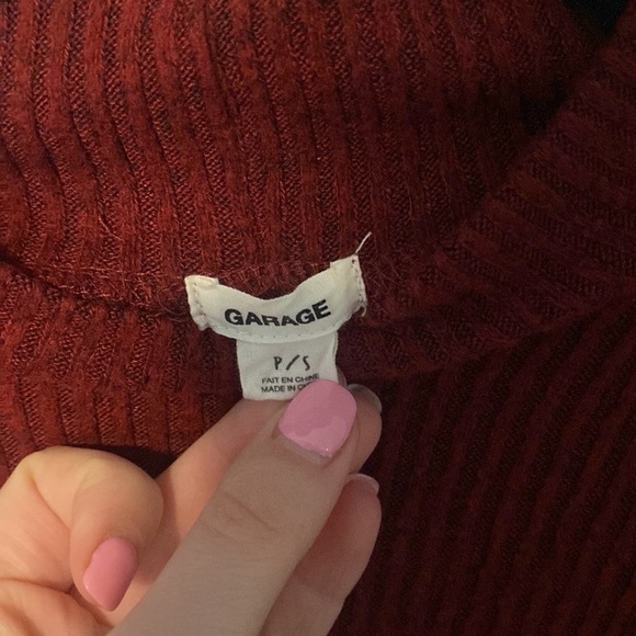 GARAGE Burgundy Turtleneck - Picture 2 of 3